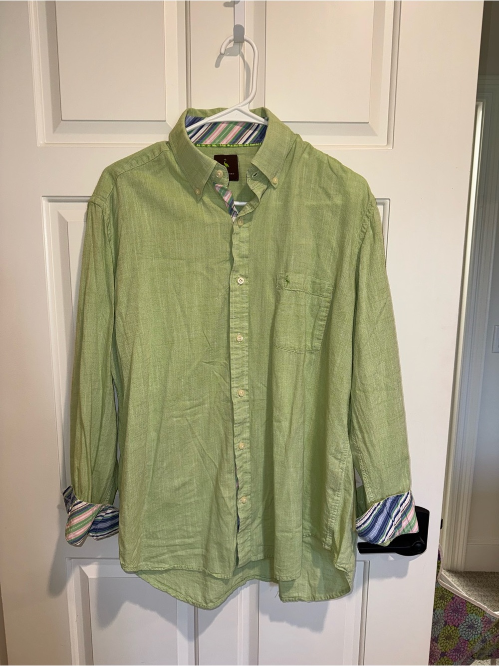 Tailorbyrd Light Green Long-Sleeve Button-Down Shirt